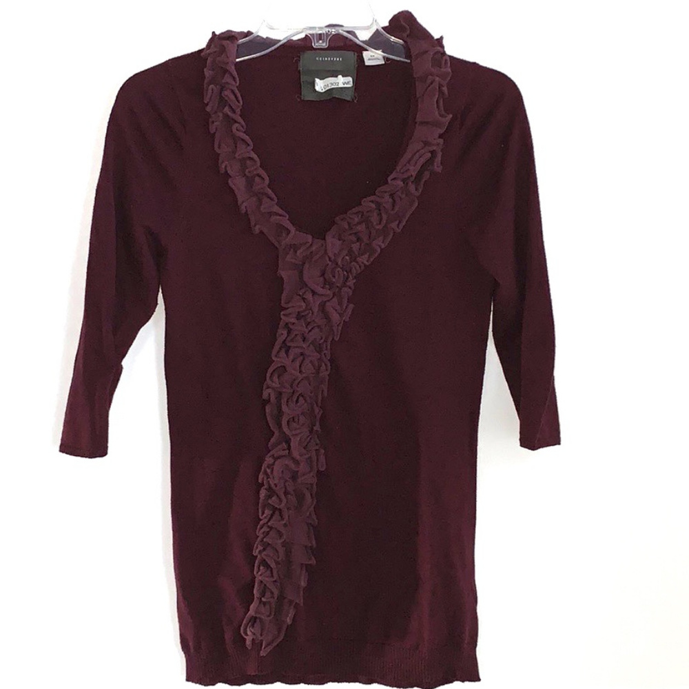 Guinevere x Anthropologie Tumbling Ruffle Sweater